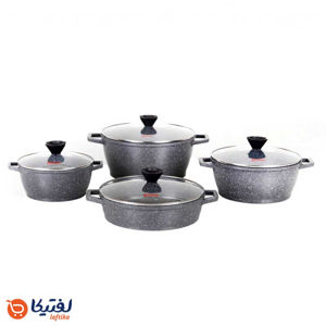 خرید سرویس-قابلمه-گرانیتی-8-پارچه-کاندید-مدل-ورونا-(خاکستری)