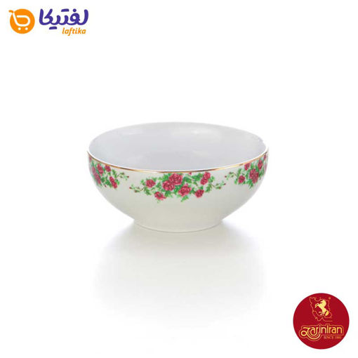 پیاله آبگوشت خوری چینی زرین ایتالیا اف سایز 16 طرح بیدگل - گل سرخی