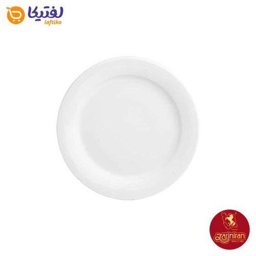 بشقاب تخت چینی زرین سایز 20 میوه خوری سفید هتلی 49 تک عددی