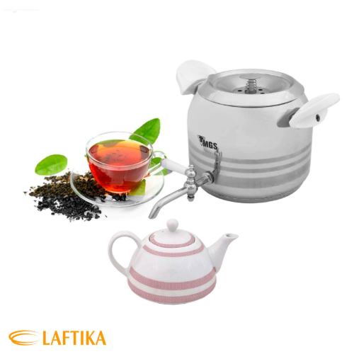 ست کتری و قوری ام جی اس کد 1606 سفید