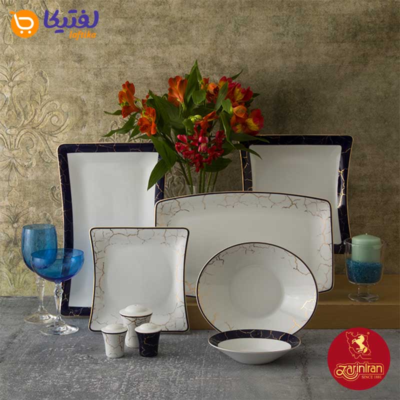 سرویس چینی زرین وینچی طرح اونیکس 30 پارچه