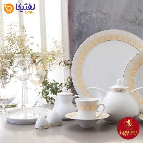 رنگ سرویس چینی زرین شهرزاد طرح میراندا 12 نفره