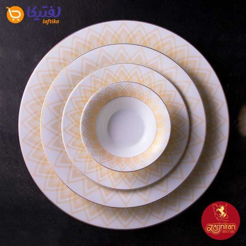 نمای بالای سرویس چینی زرین شهرزاد طرح میراندا