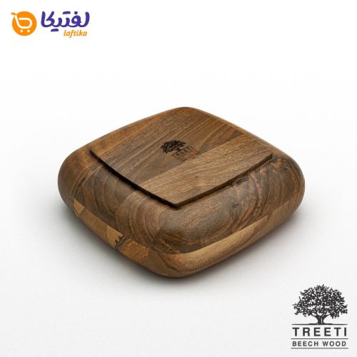 پیاله چوبی مربع تریتی متوسط 23 سانتی کوپولا W2229