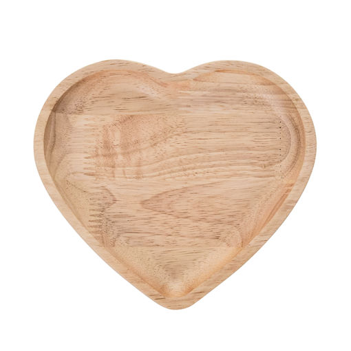 شکلات خوری چوبی طرح قلب نارون متوسط R3111