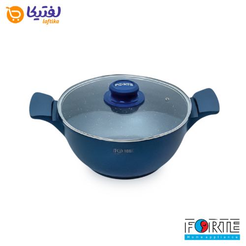 قابلمه گرانیتی فورته سایز 24 اسکار پلاس سرمه ای