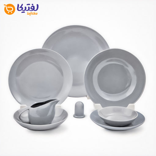 سرویس سرامیکی کلارا طوسی چینی نور 6 نفره 30 پارچه