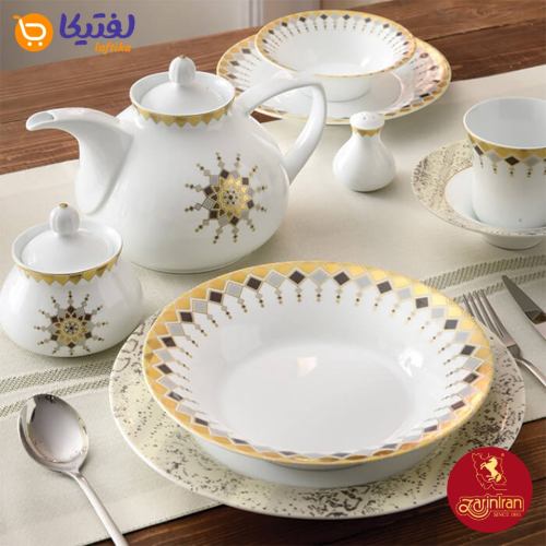 خرید چینی زرین سرویس 12 نفره شهرزاد طرح کلوپاترا