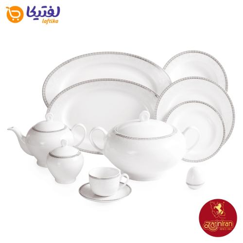 قیمت سرویس غذاخوری ریوا پلاتینی چینی زرین 12 نفره