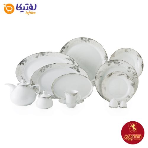 سرویس چینی زرین شهرزاد طرح کلودیا پلاتینی مرغوب