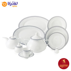 چینی زرین سرویس 12 نفره شهرزاد طرح وایت رز با بهترین کیفیت