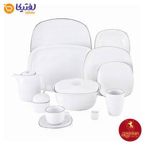 ویژگی های چینی زرین سرویس 12 نفره کامل کواترو طرح سمن