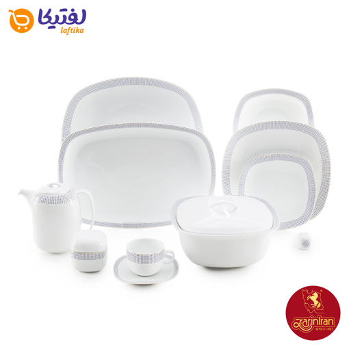 سرویس چینی زرین کواترو طرح لورن طلایی 12 نفره 98 پارچه (توقف تولید)*