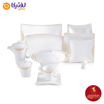 چینی زرین سرویس 12 نفره وینچی طرح مهرگان طلایی