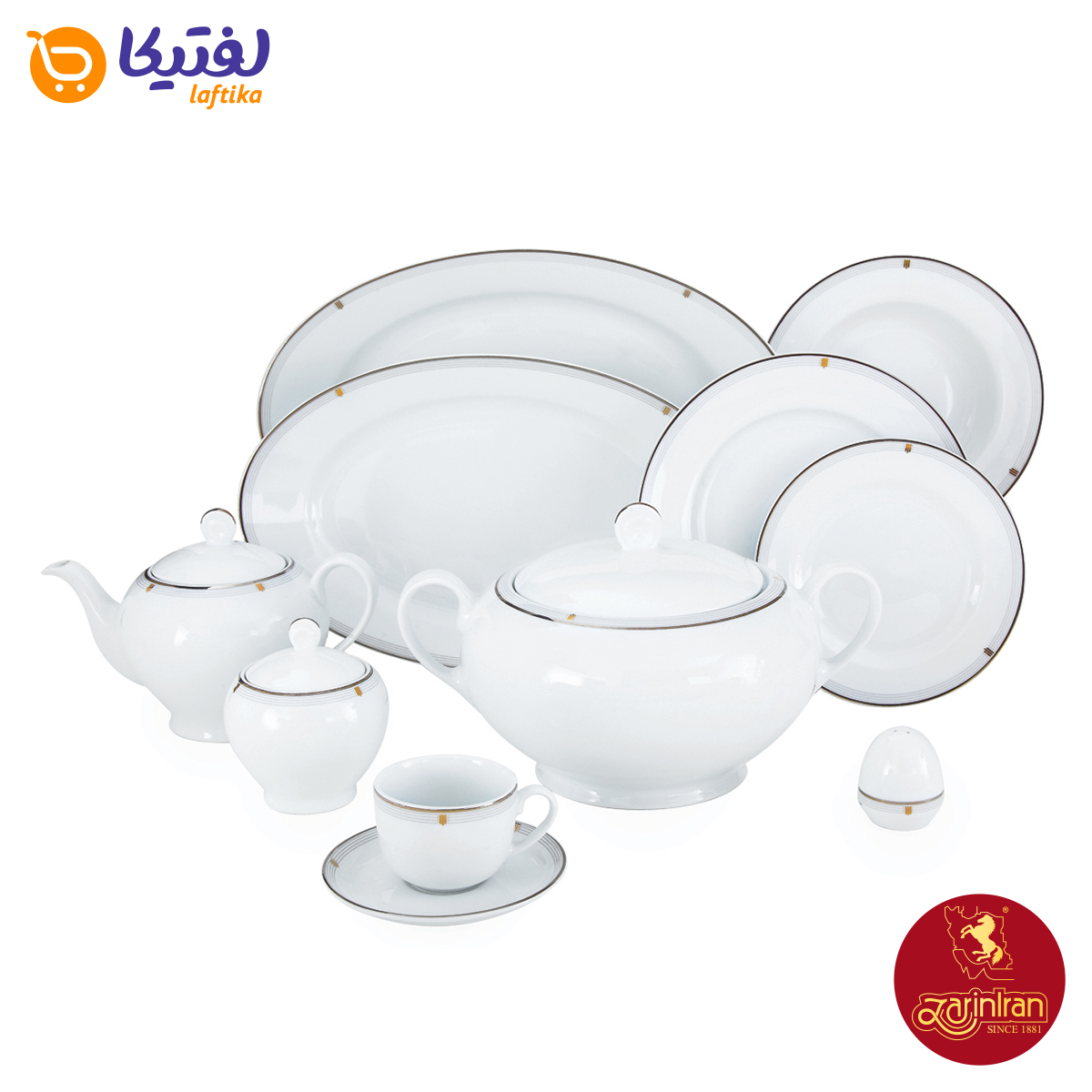 چینی زرین سرویس با کیفیت 12 نفره ایتالیا اف طرح اپرا