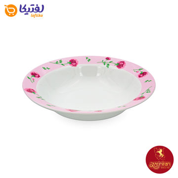 سالادخوری چینی زرین ایتالیا اف 25 سانتیمتری طرح پینک رز