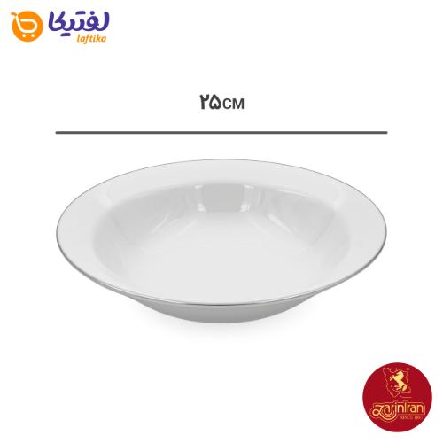 سالادخوری چینی زرین ایتالیا اف 25 سانتیمتری طرح سمن