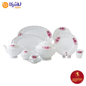 قیمت و خرید سرویس 12 نفره چینی زرین نئوکلاسیک طرح رز گاردن