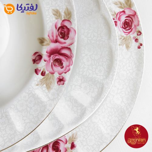 تعداد پارچه های سرویس 12 نفره چینی زرین نئوکلاسیک طرح رز گاردن