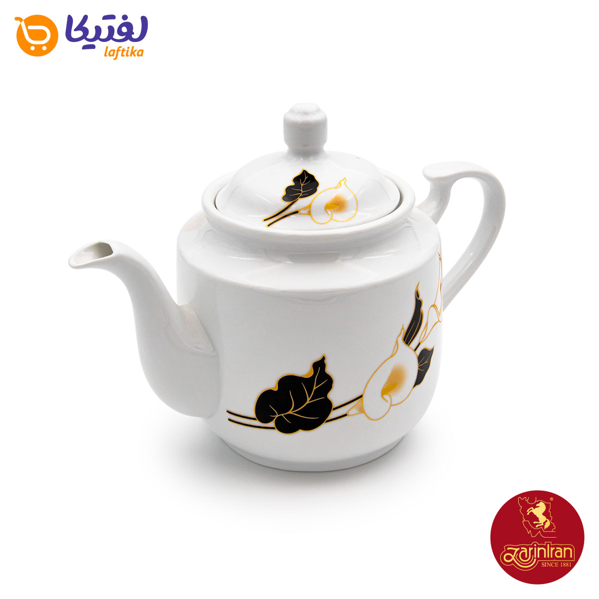 چینی زرین قوری استوانه طرح نیلوفر اکو