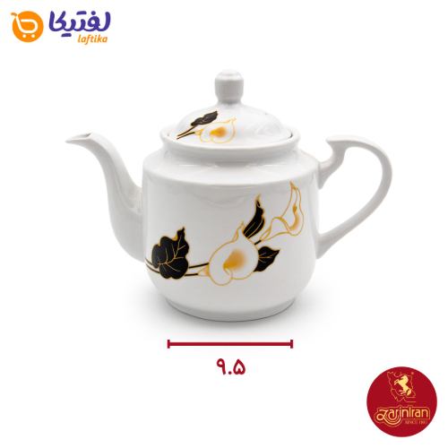 چینی زرین قوری استوانه طرح نیلوفر اکو