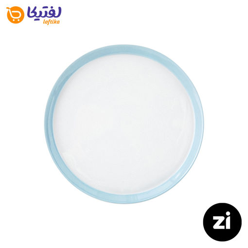 بشقاب تخت چینی زرین Zi فرم اس پاستل آبی سایز 27