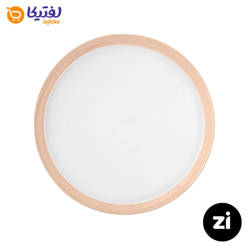 بشقاب تخت چینی زرین Zi فرم اس پاستل گلبهی سایز 30