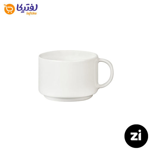 فنجان چایخوری چینی زرین Zi فرم اس سفید سایز 8