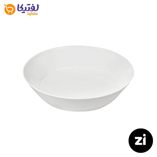 بشقاب گود چینی زرین Zi فرم اس سفید سایز 19