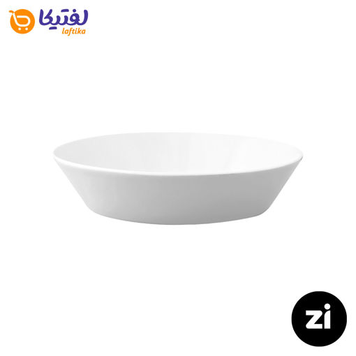 بشقاب گود چینی زرین Zi فرم اس پاستل طوسی سایز 19