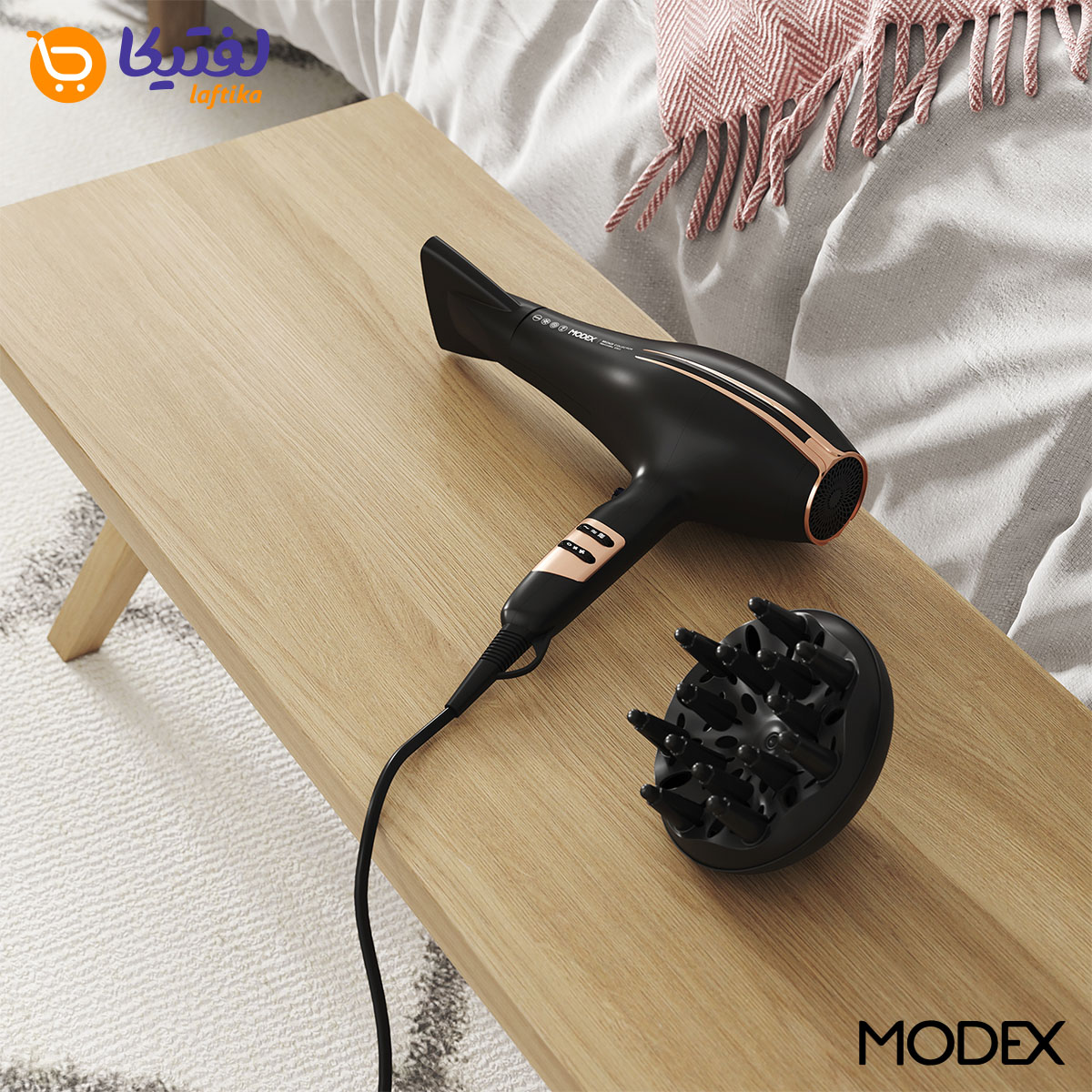 سشوار مودکس HD1170 2200W یون دار رنگ مشکی
