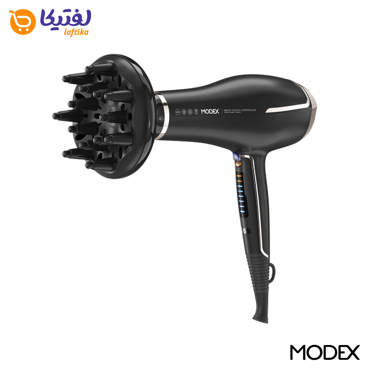 سشوار مودکس HD1280 2200W یون دار با دیفیوزر و کنترل لمسی هوشمند