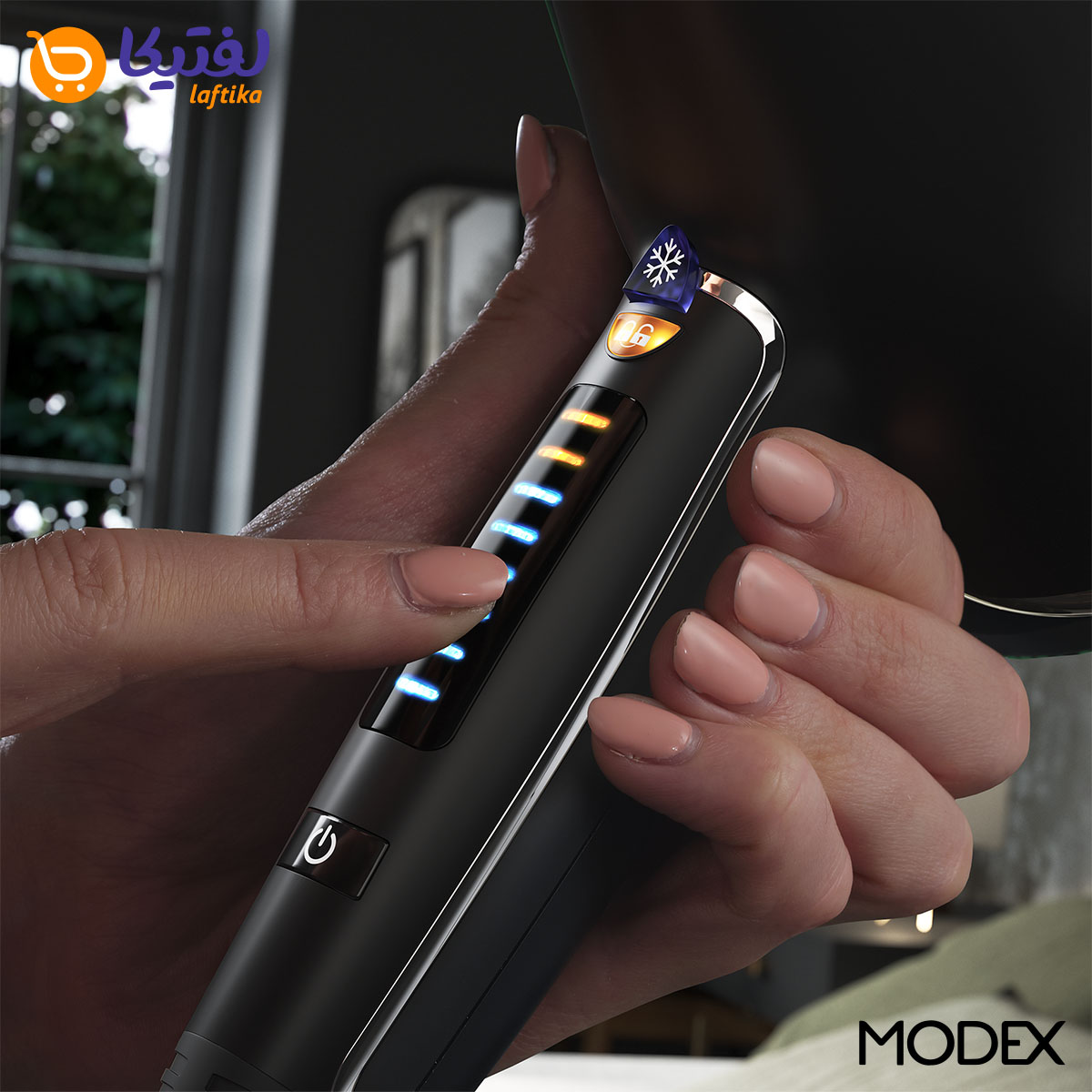 سشوار مودکس HD1280 2200W یون دار با دیفیوزر و کنترل لمسی هوشمند