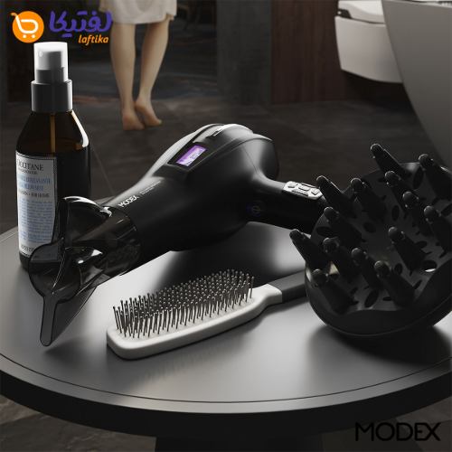 سشوار دیجیتال مودکس HD1290 2200W یون دار با دیفیوزر و سنسور مو