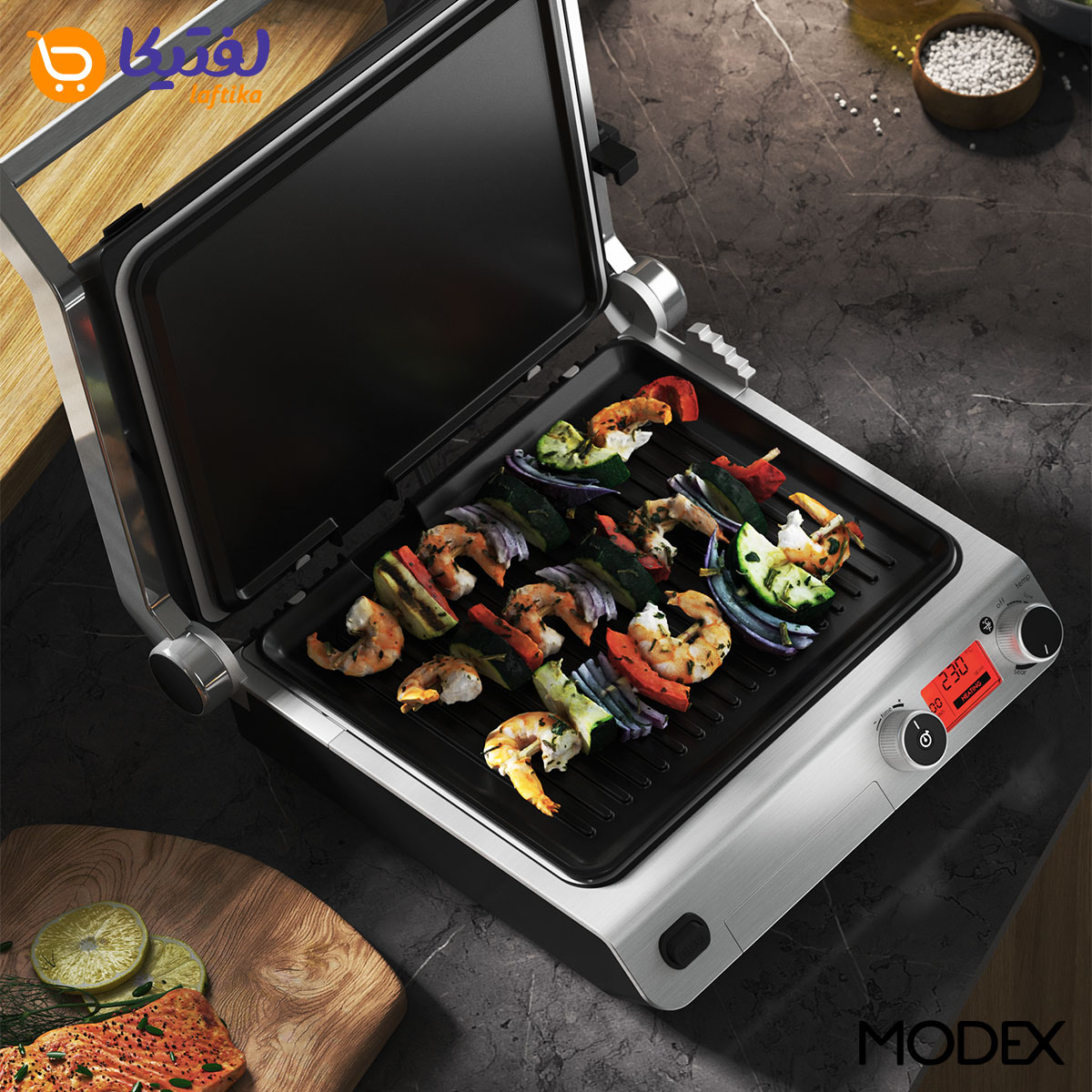 ویژگی ساندویچ ساز مودکس CG910 2000W با گریل