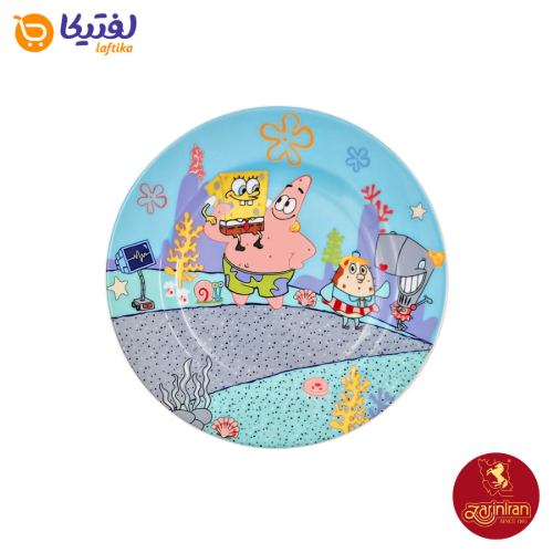 سرویس کودک چینی زرین طرح باب اسفنجی 5 پارچه