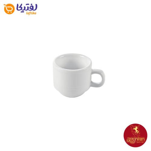 چینی زرین فنجان 6 (قهوه خوری) سفید هتلی