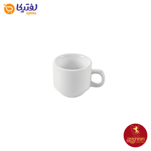 فنجان قهوه خوری 6 چینی زرین هتلی 49 سفید قطر 6.3