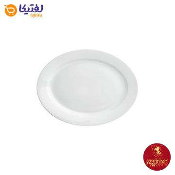 چینی زرین دیس 26 (بیضی کوچک) سفید هتلی