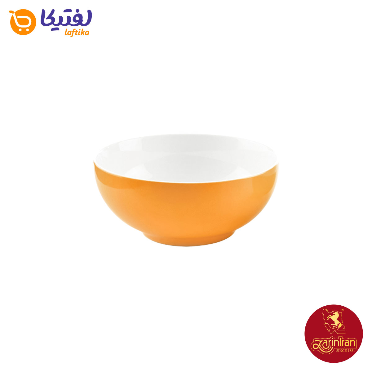 چینی زرین پیاله ایتالیا اف سایز 10 طرح نارنج 6 عددی