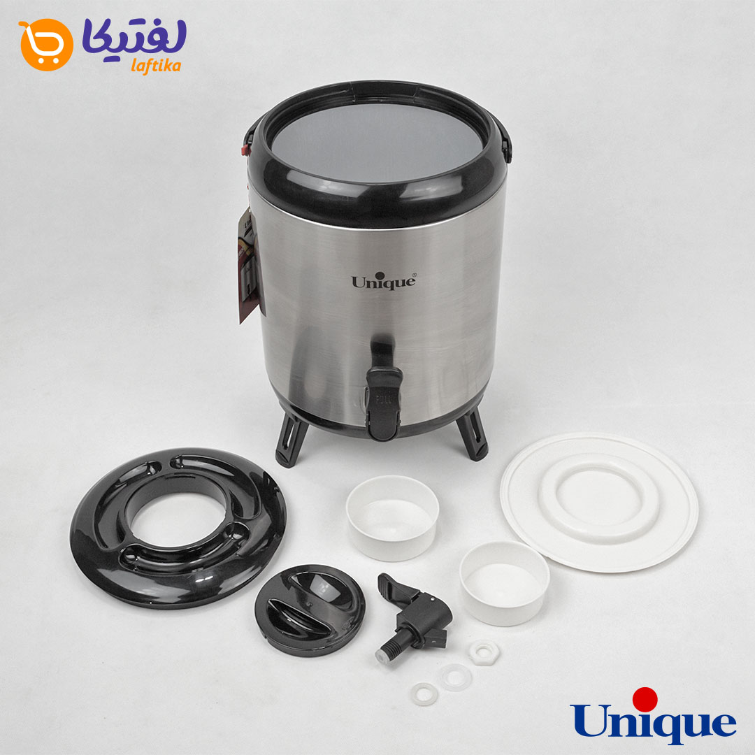 کلمن آب 8 لیتر استیل داخل آلومینیوم یونیک UN-7590