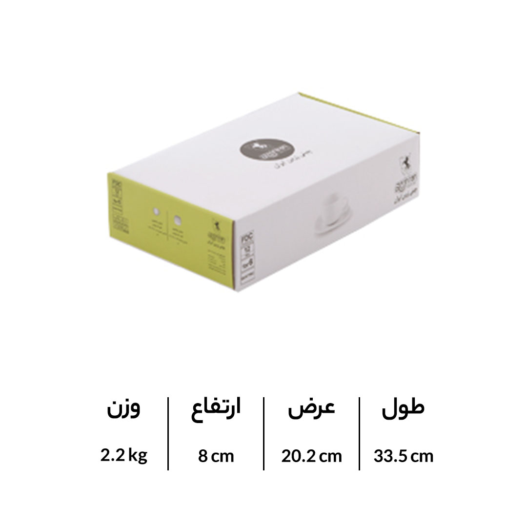 معرفی چینی زرین سرویس 12 پارچه چای خوری کواترو ریوا طلایی