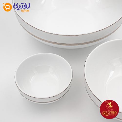سرویس 13 پارچه پیاله چینی زرین  ایتالیا اف طرح هدیه پلاتینی