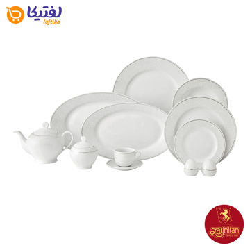 سرویس غذاخوری چینی زرین ایتالیا طرح کلارا 12 نفره