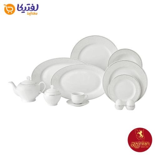 سرویس غذاخوری چینی زرین ایتالیا طرح کلارا 12 نفره