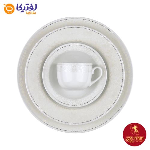 سرویس غذاخوری چینی زرین ایتالیا طرح کلارا 12 نفره