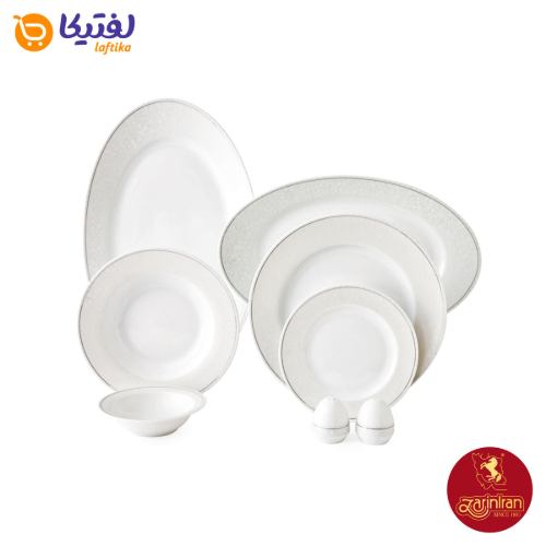 سرویس غذاخوری چینی زرین ایتالیا طرح کلارا 12 نفره