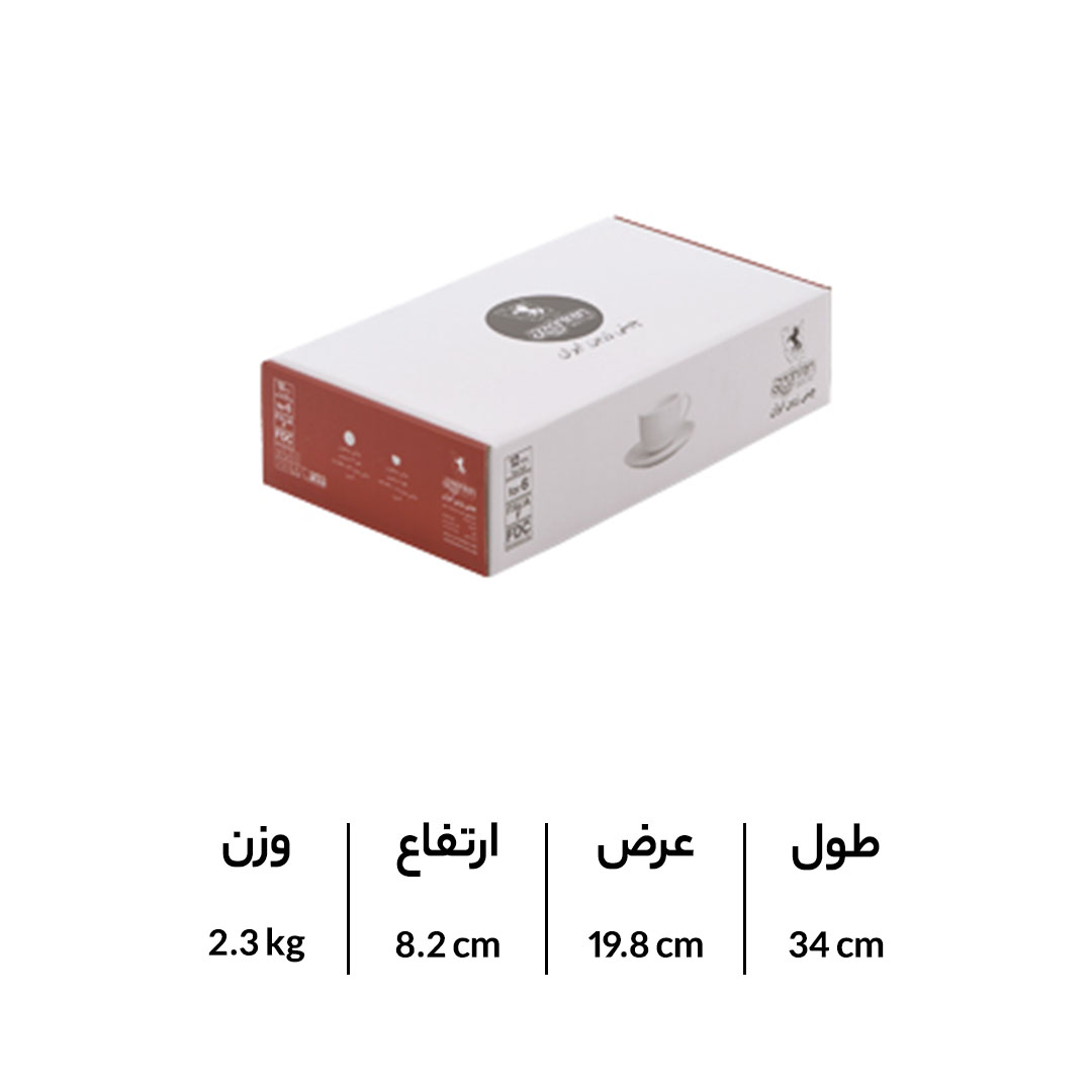 سرویس 12 پارچه چای خوری چینی زرین طرح کامومیلا