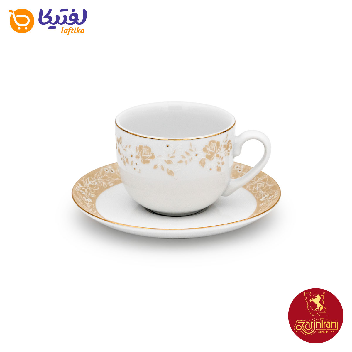 خرید سرویس چای خوری گلدن رز  12 پارچه چینی زرین