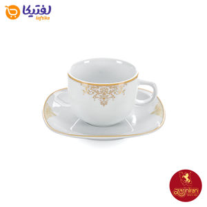 چینی زرین با کیفیت سرویس 12 پارچه چای خوری کواترو مونت کارلو طلایی